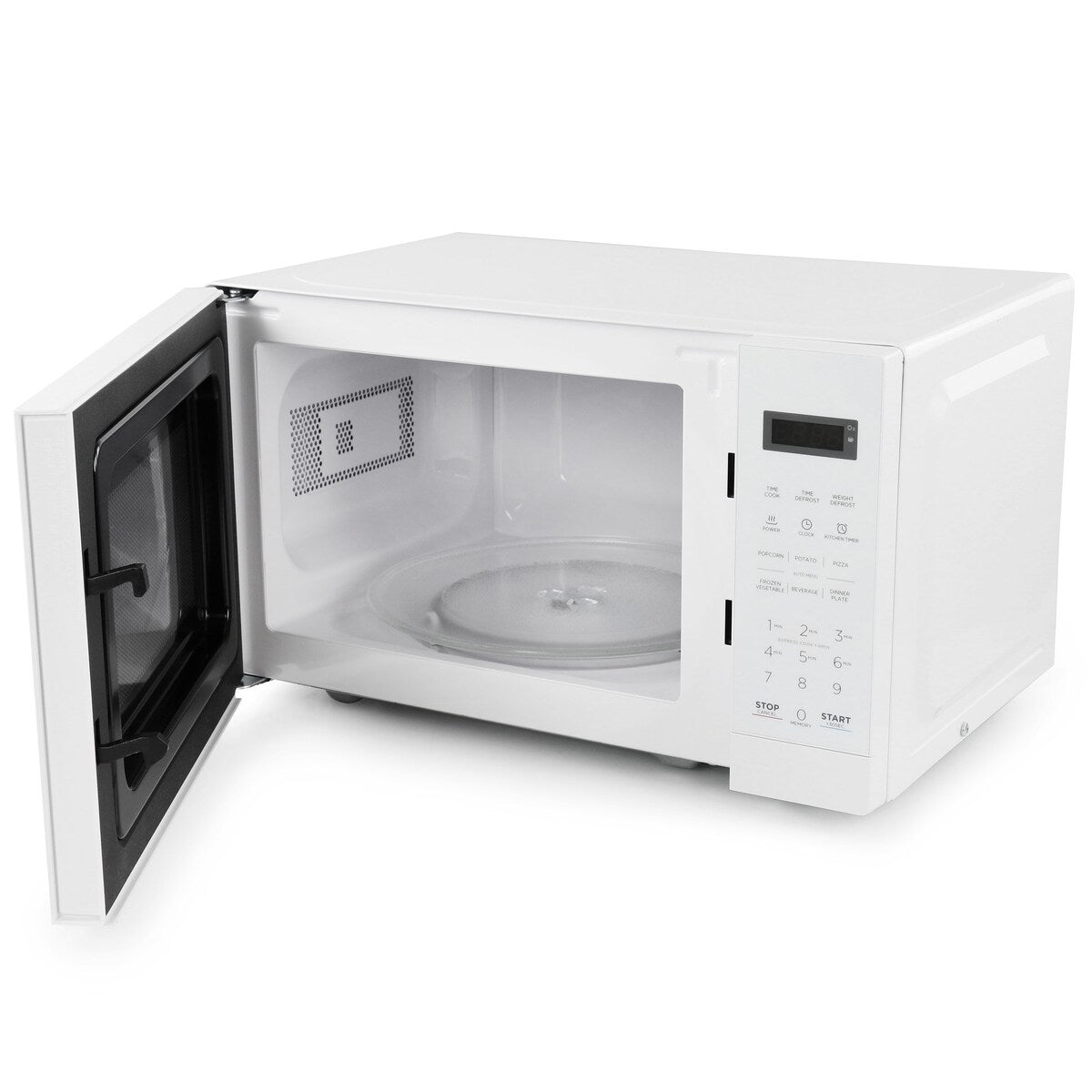 Four à micro-ondes numérique à DEL de 0,7 pi³ et 700 watts, blanc, avec verrouillage de sécurité pour enfants