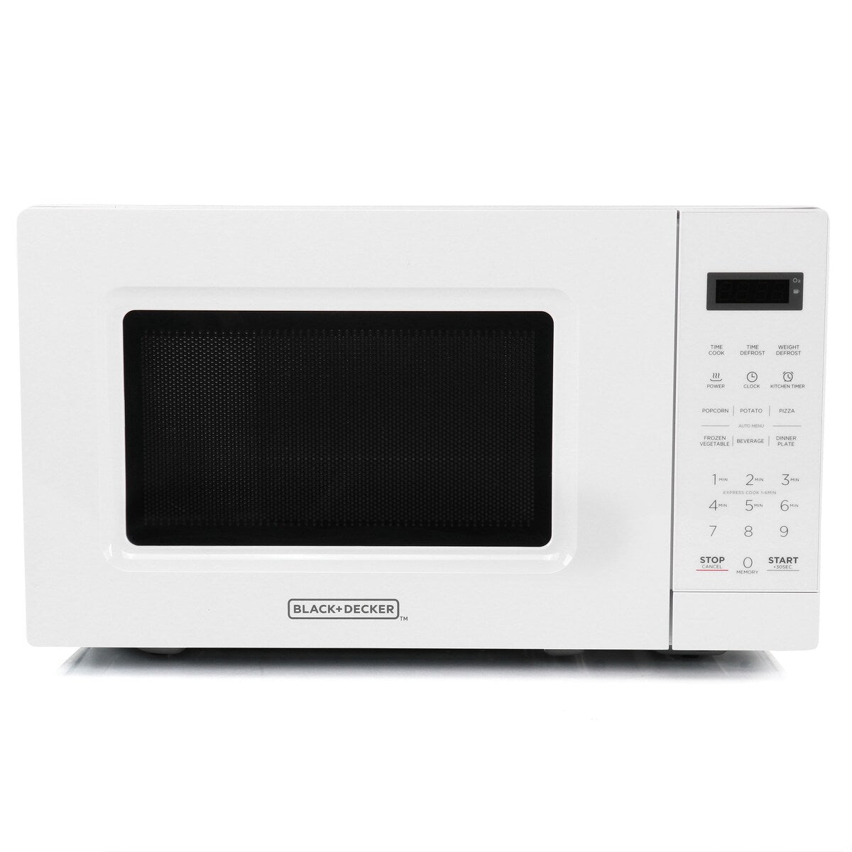 Four à micro-ondes numérique à DEL de 0,7 pi³ et 700 watts, blanc, avec verrouillage de sécurité pour enfants