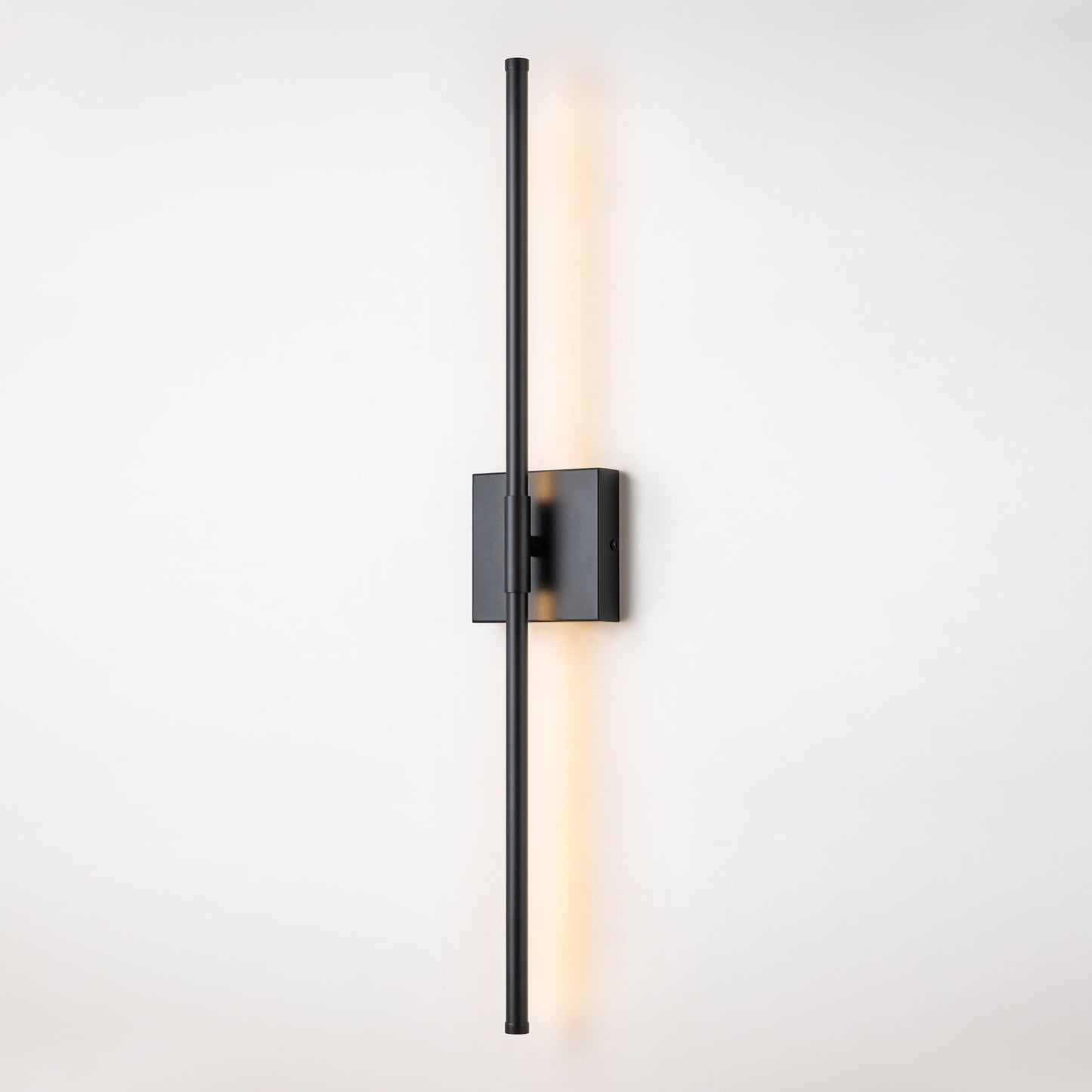 Applique murale linéaire moderne à 1 ampoule, noire, dorée et nickel, à LED, à intensité variable, pour salle de bain