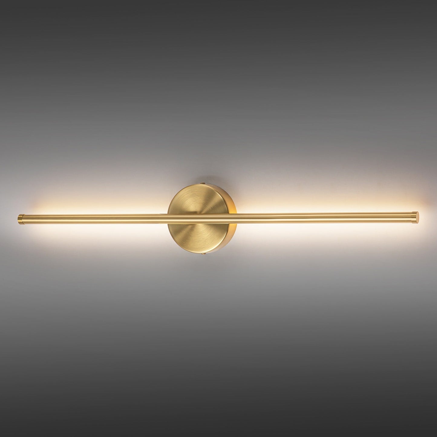 Applique murale linéaire moderne à 1 ampoule, noire, dorée et nickel, à LED, à intensité variable, pour salle de bain