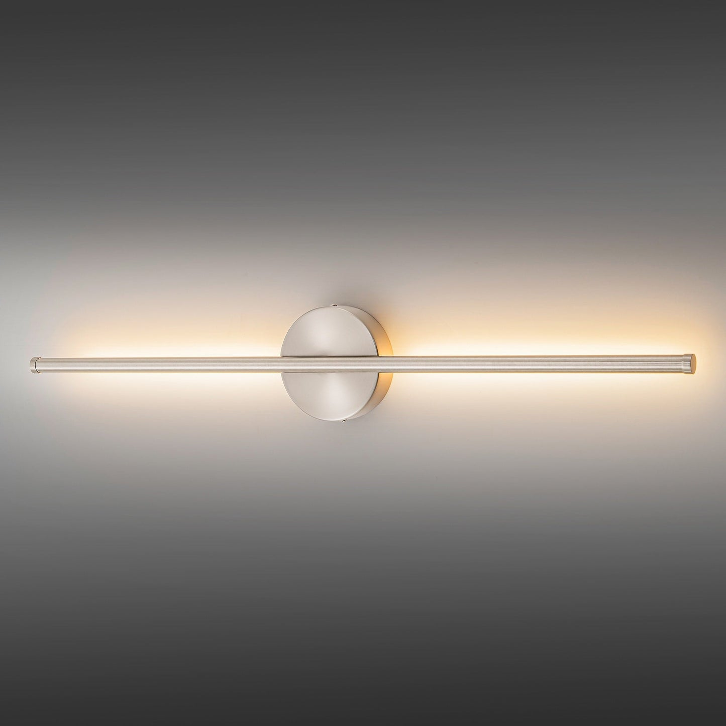 Applique murale linéaire moderne à 1 ampoule, noire, dorée et nickel, à LED, à intensité variable, pour salle de bain