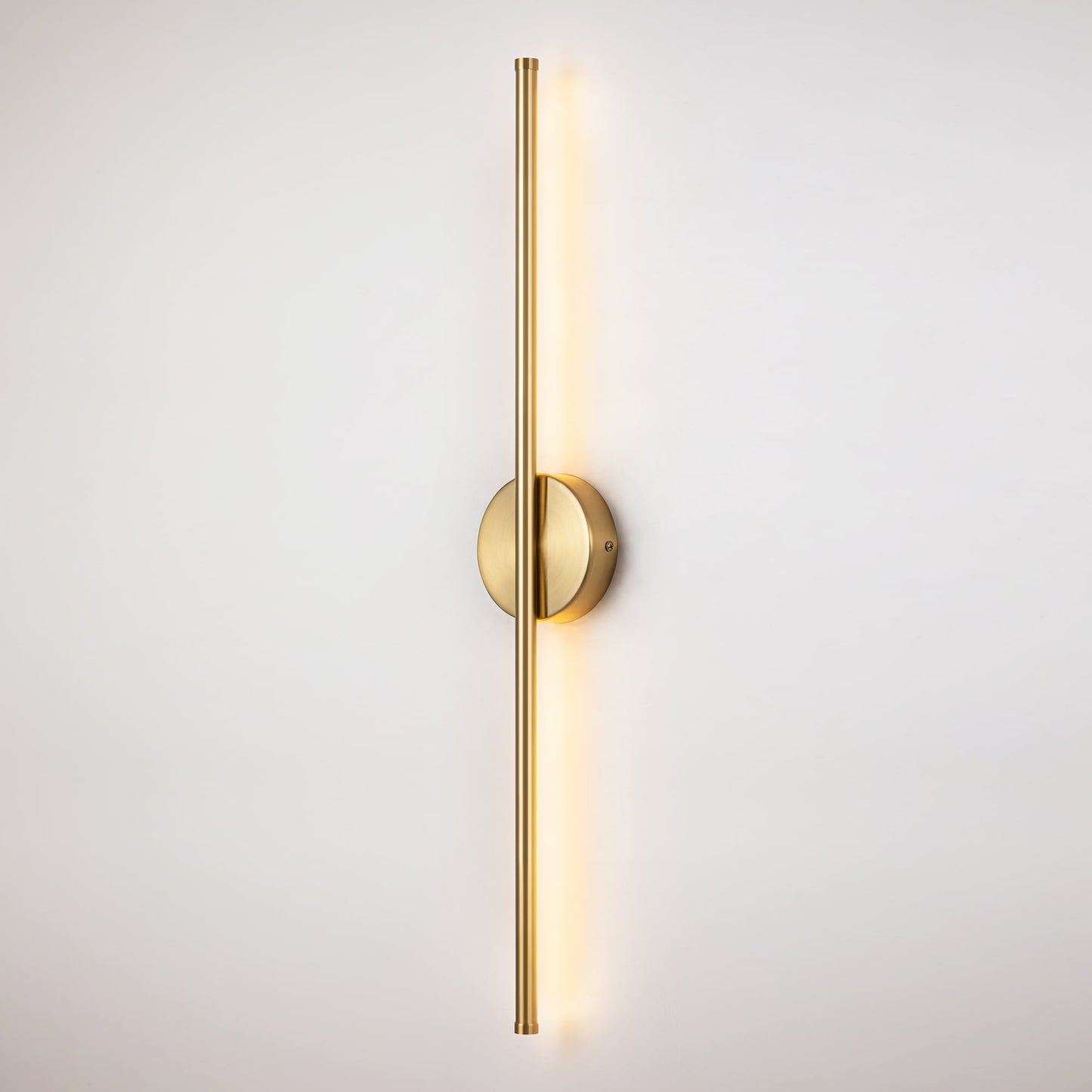 Applique murale linéaire moderne à 1 ampoule, noire, dorée et nickel, à LED, à intensité variable, pour salle de bain