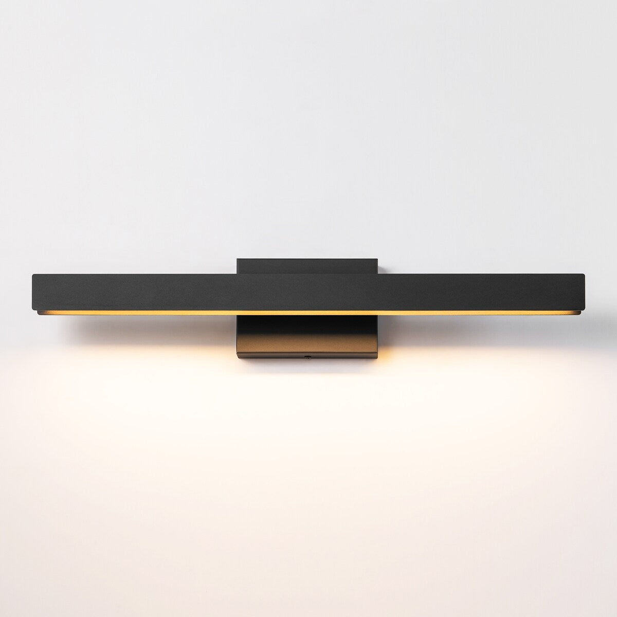 Applique murale LED intégrée rotative et linéaire noire moderne à 1 ampoule, à intensité variable et à changement de couleur