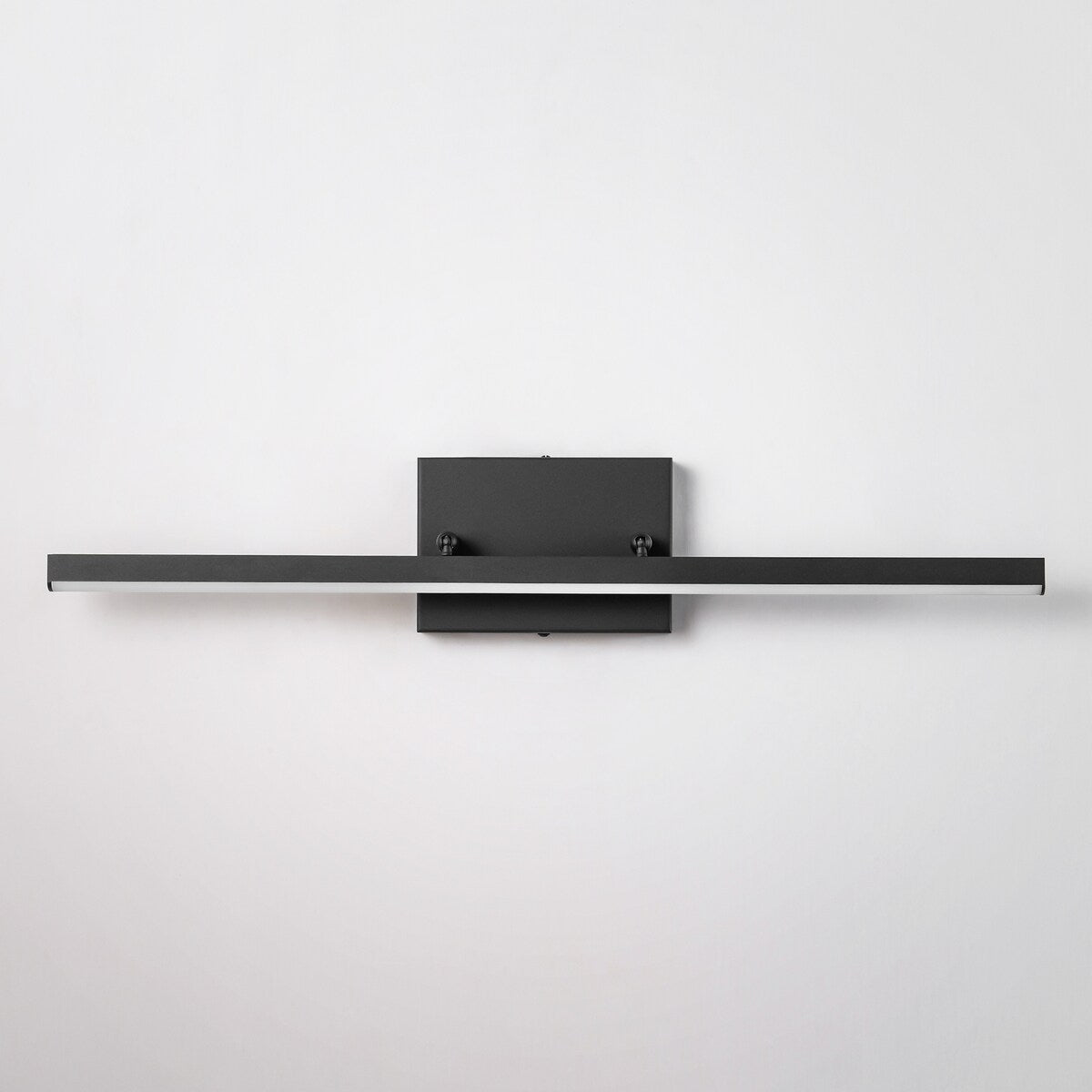 Applique murale LED intégrée rotative et linéaire noire moderne à 1 ampoule, à intensité variable et à changement de couleur