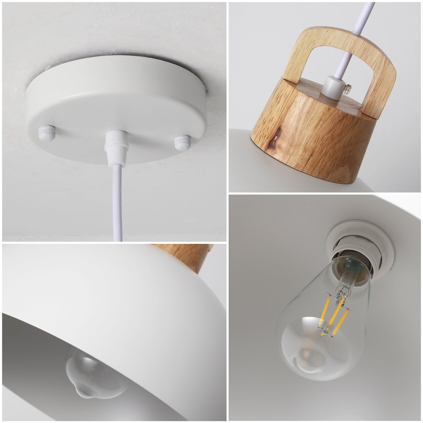Luminaire suspendu moderne à 1 lumière avec interrupteur pour îlot de cuisine