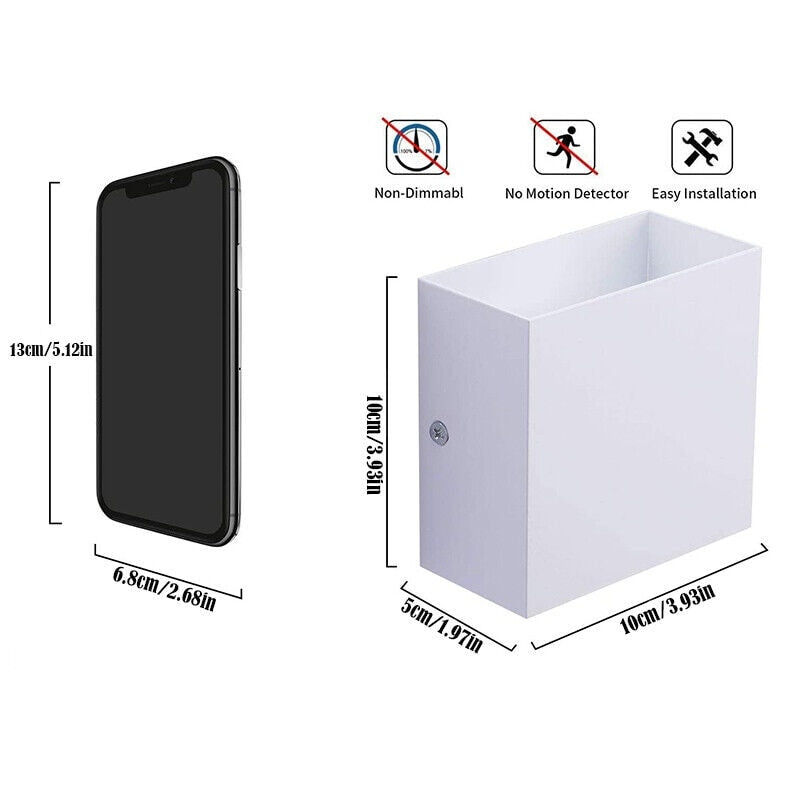 1 applique murale LED cube haut/bas