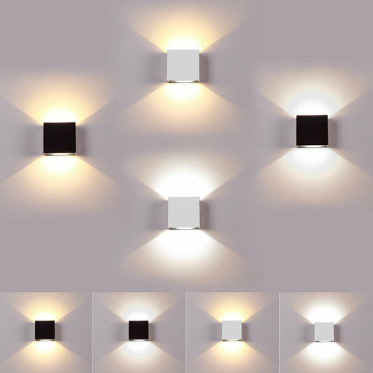 1 applique murale LED cube haut/bas