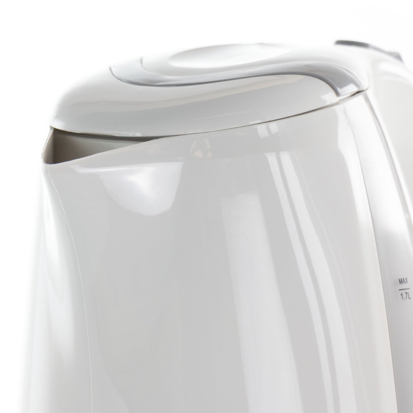 Bouilloire électrique sans fil à ébullition rapide de 1,7 L, blanche
