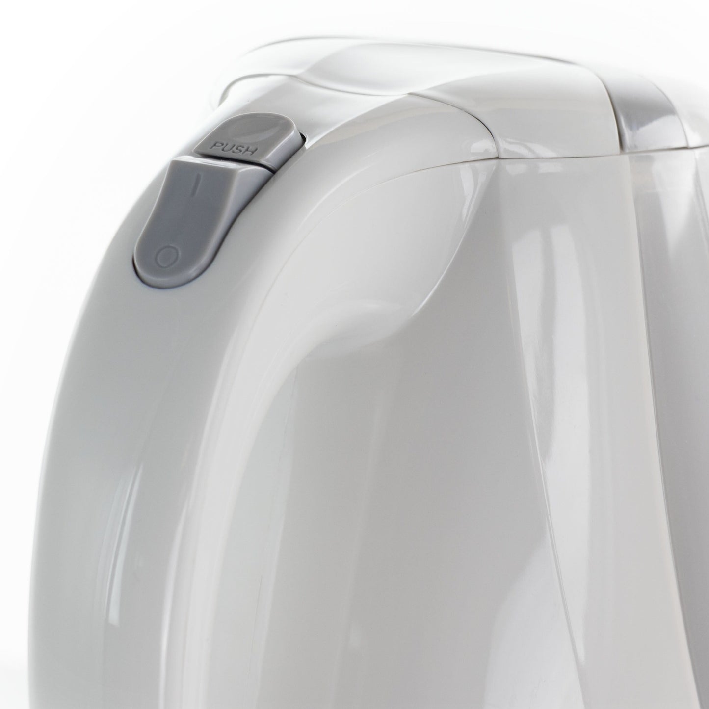 Bouilloire électrique sans fil à ébullition rapide de 1,7 L, blanche