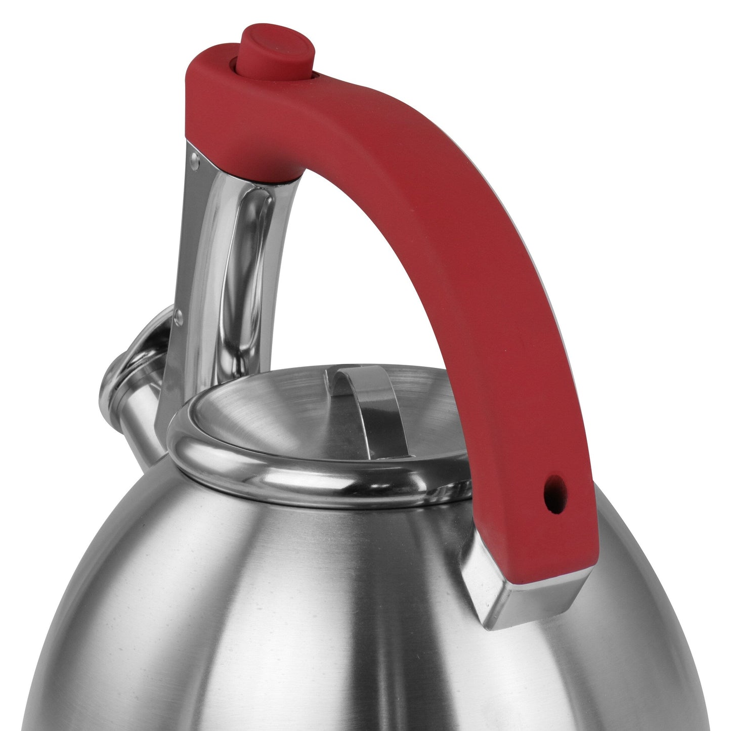 Bouilloire sifflante à base large et poignée ergonomique en acier inoxydable de 1,8 litre