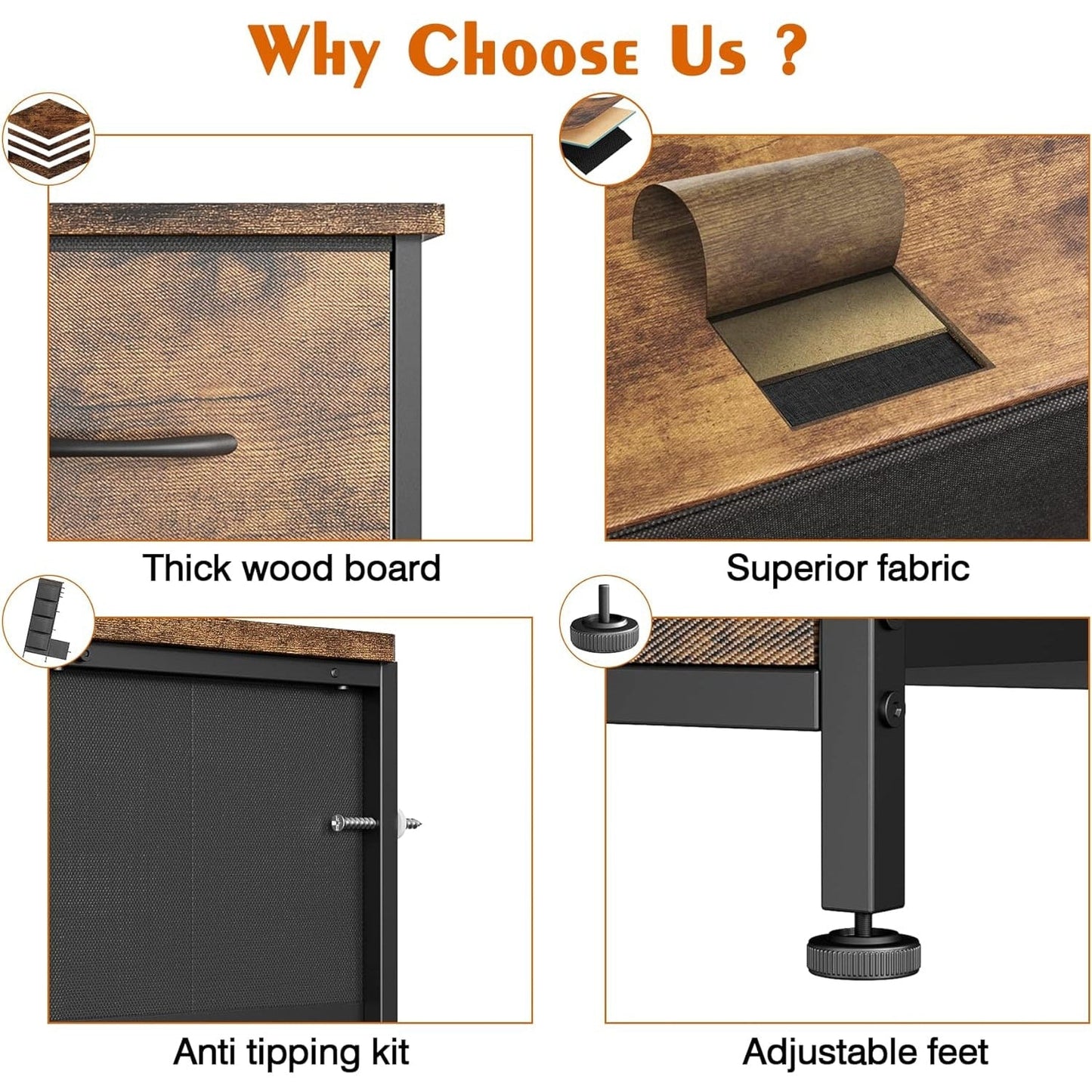 Commode à 10 tiroirs en tissu, armoire de rangement, unité de rangement pour chambre à coucher