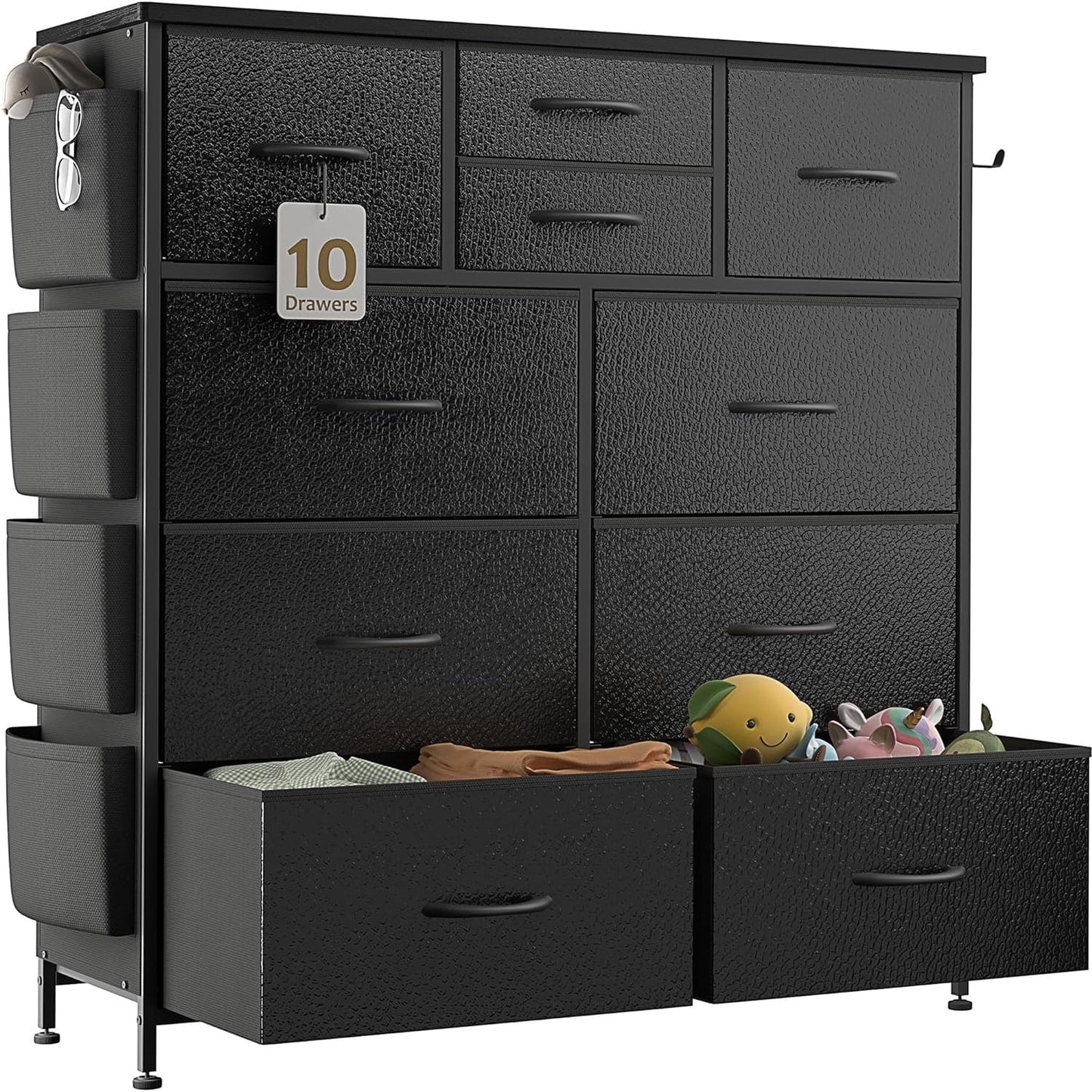 Commode à 10 tiroirs en tissu, armoire de rangement, unité de rangement pour chambre à coucher