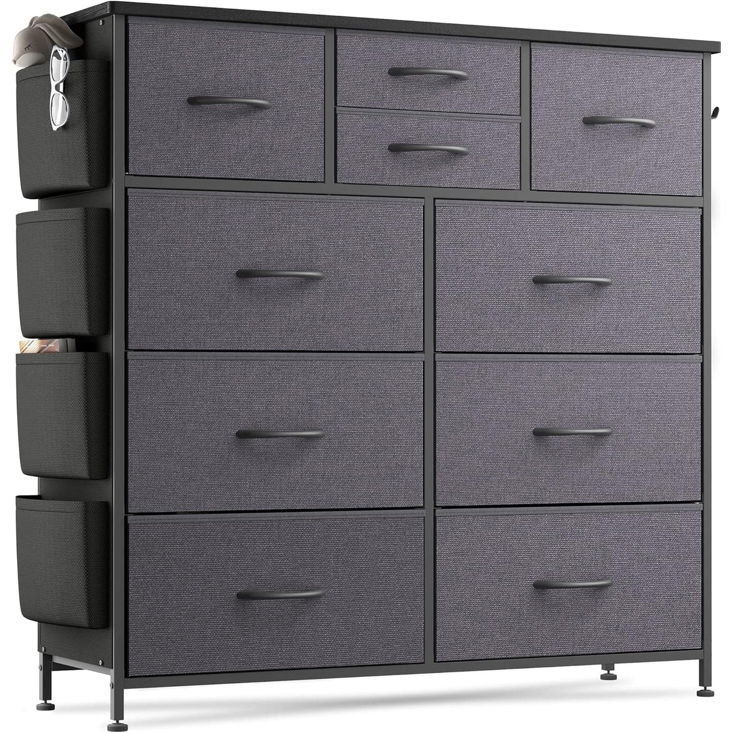 Commode à 10 tiroirs en tissu, armoire de rangement, unité de rangement pour chambre à coucher