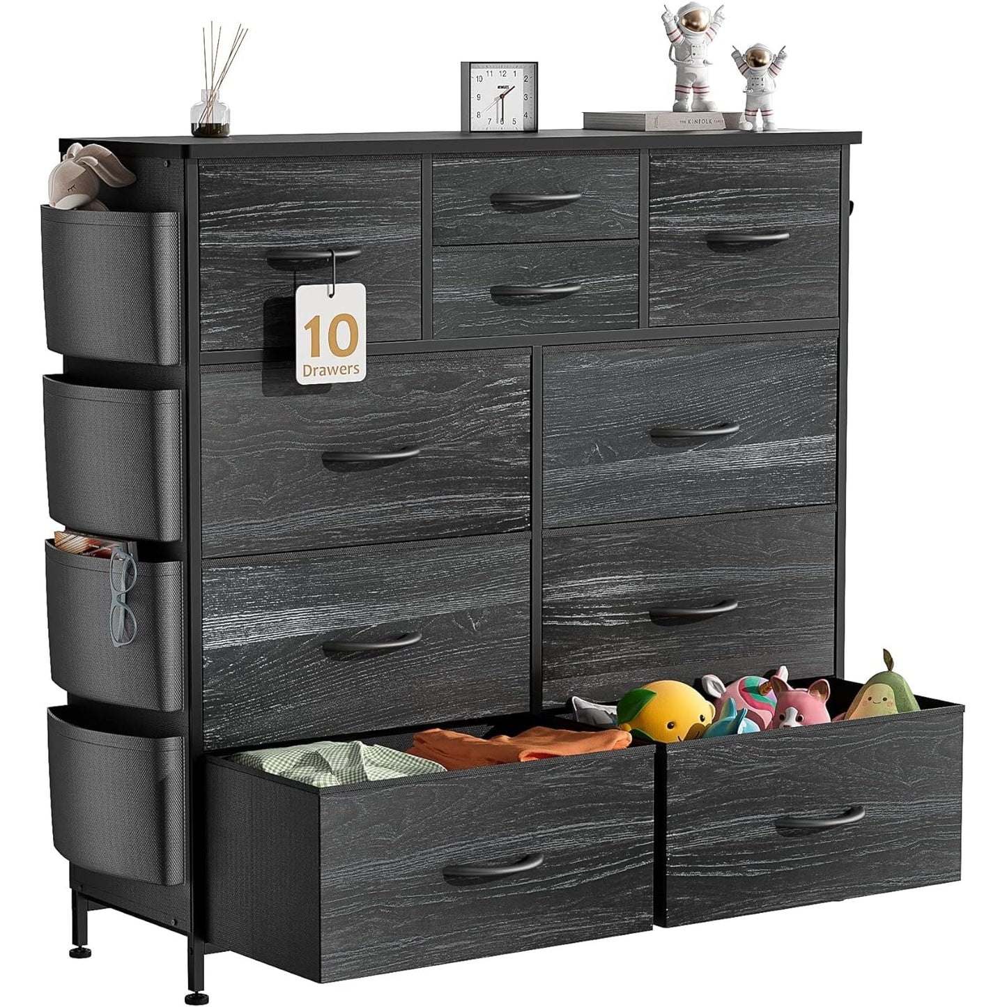 Commode à 10 tiroirs en tissu, armoire de rangement, unité de rangement pour chambre à coucher