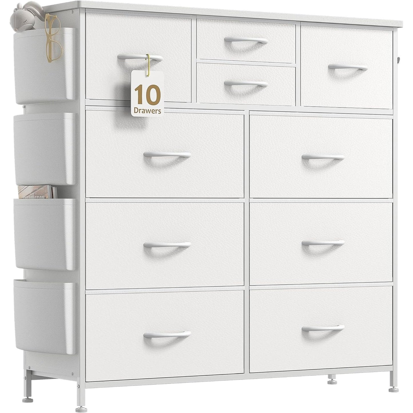 Commode à 10 tiroirs en tissu, armoire de rangement, unité de rangement pour chambre à coucher