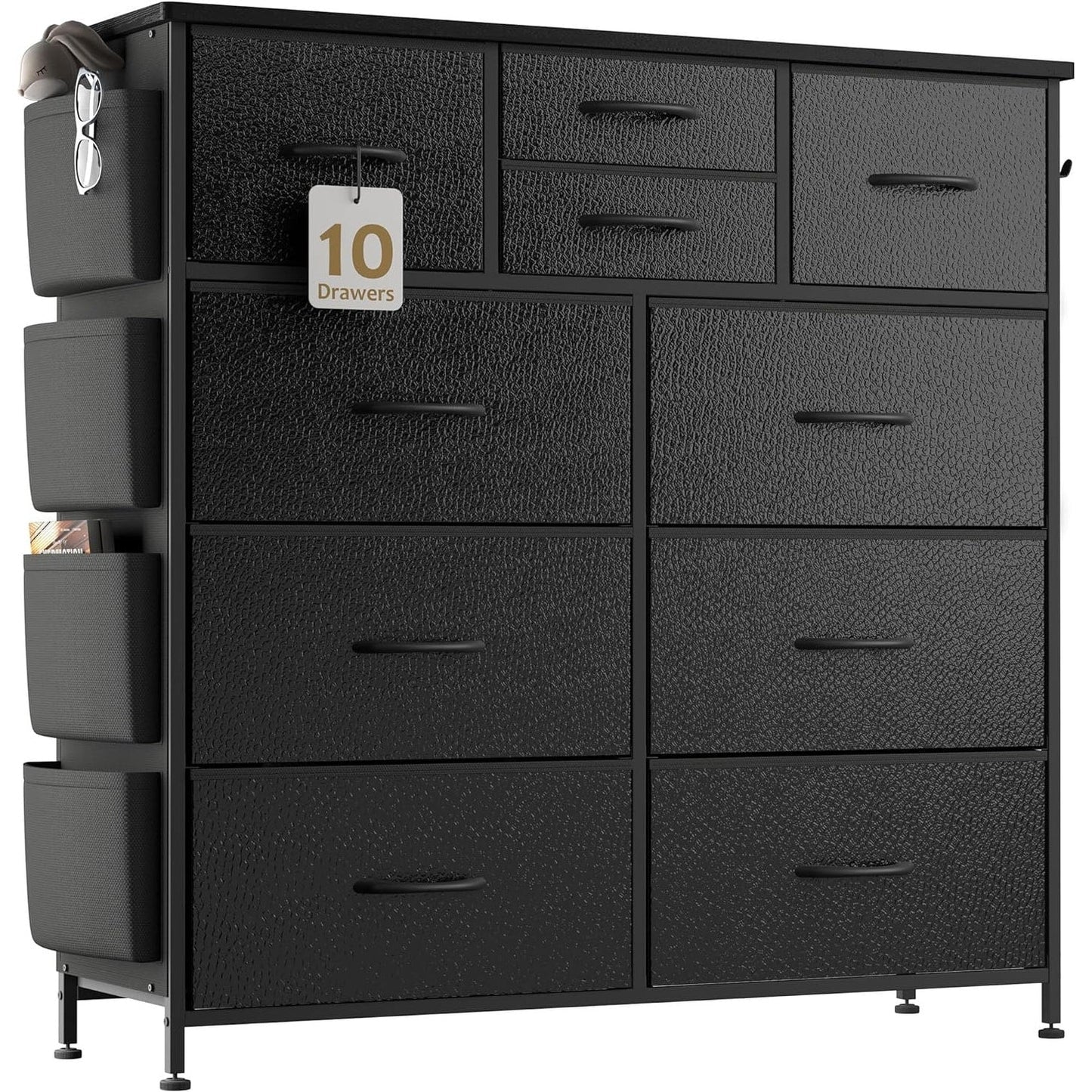 Commode à 10 tiroirs en tissu, armoire de rangement, unité de rangement pour chambre à coucher