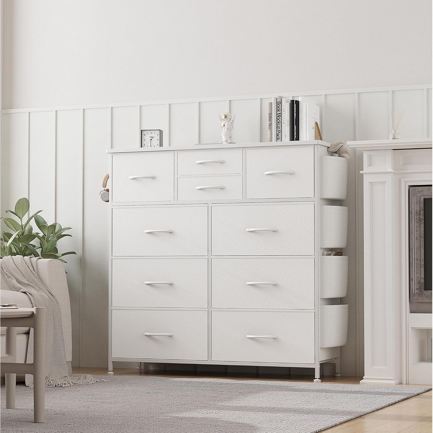 Commode à 10 tiroirs en tissu, armoire de rangement, unité de rangement pour chambre à coucher