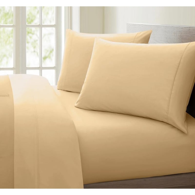 Ensemble de draps à poches profondes en coton riche 1000 fils