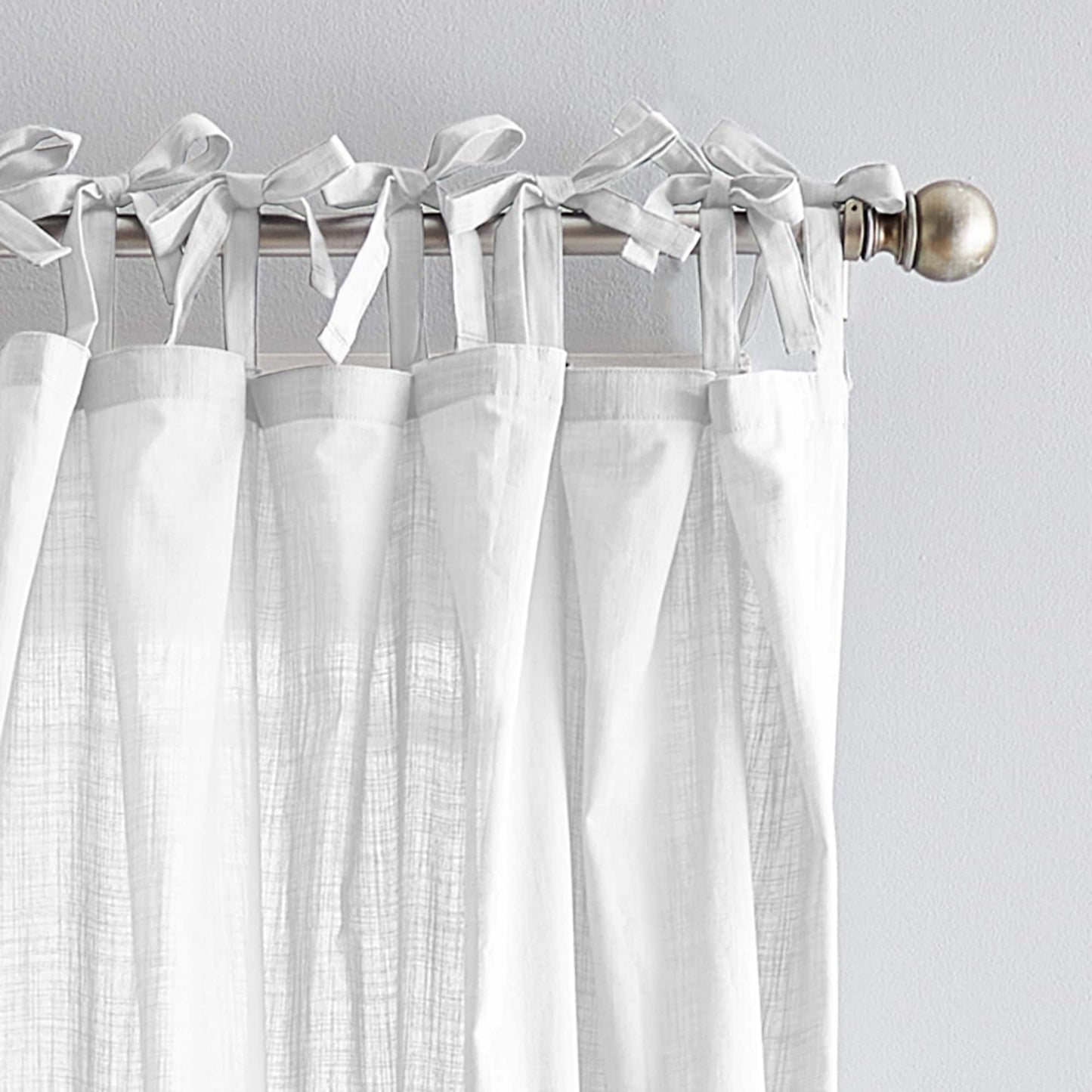 Paire de rideaux transparents à pattes 100 % coton