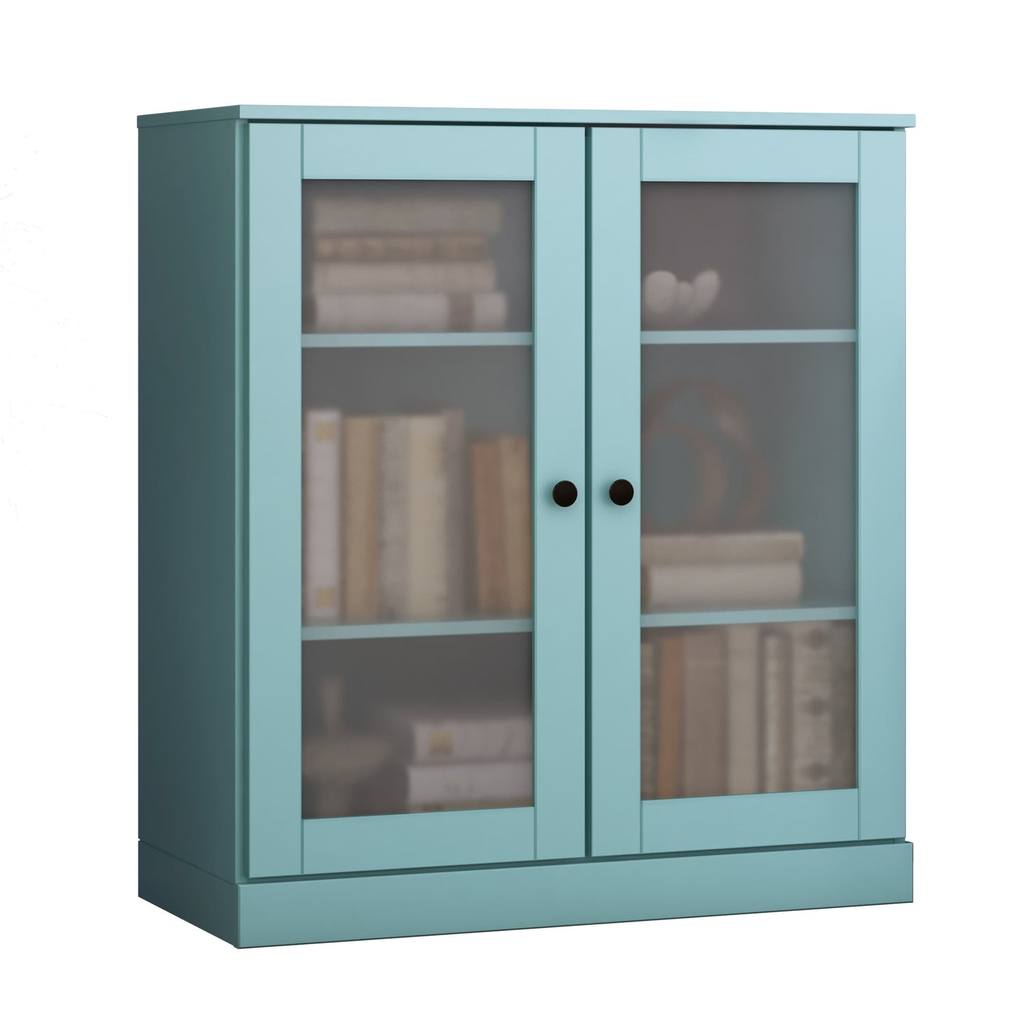 Bibliothèque 100 % bois massif à 3 étagères avec portes en option par Palace Imports
