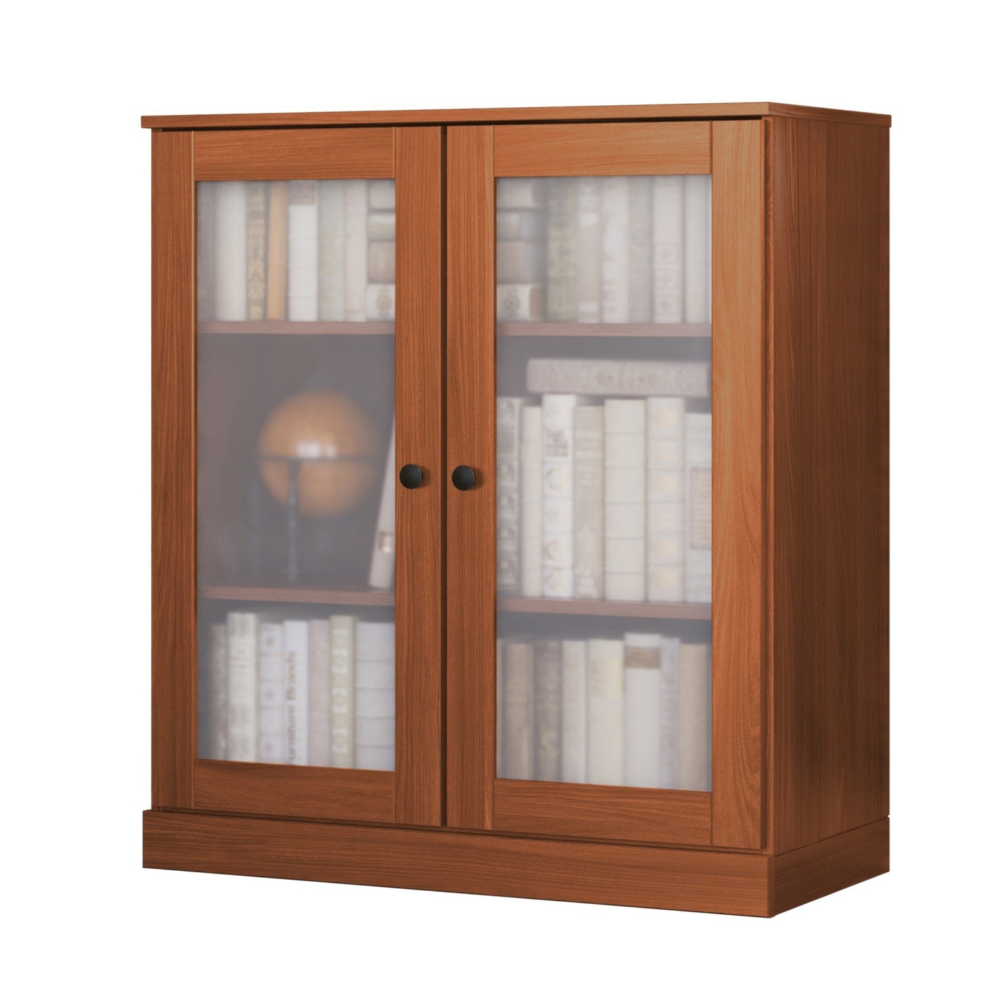 Bibliothèque 100 % bois massif à 3 étagères avec portes en option par Palace Imports