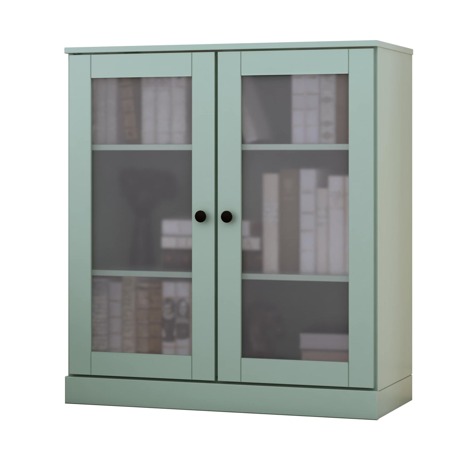 Bibliothèque 100 % bois massif à 3 étagères avec portes en option par Palace Imports