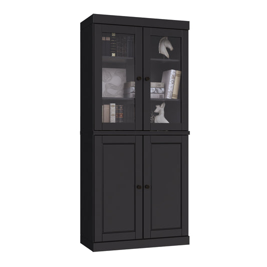 Bibliothèque 100 % bois massif à 6 étagères avec portes en option par Palace Imports