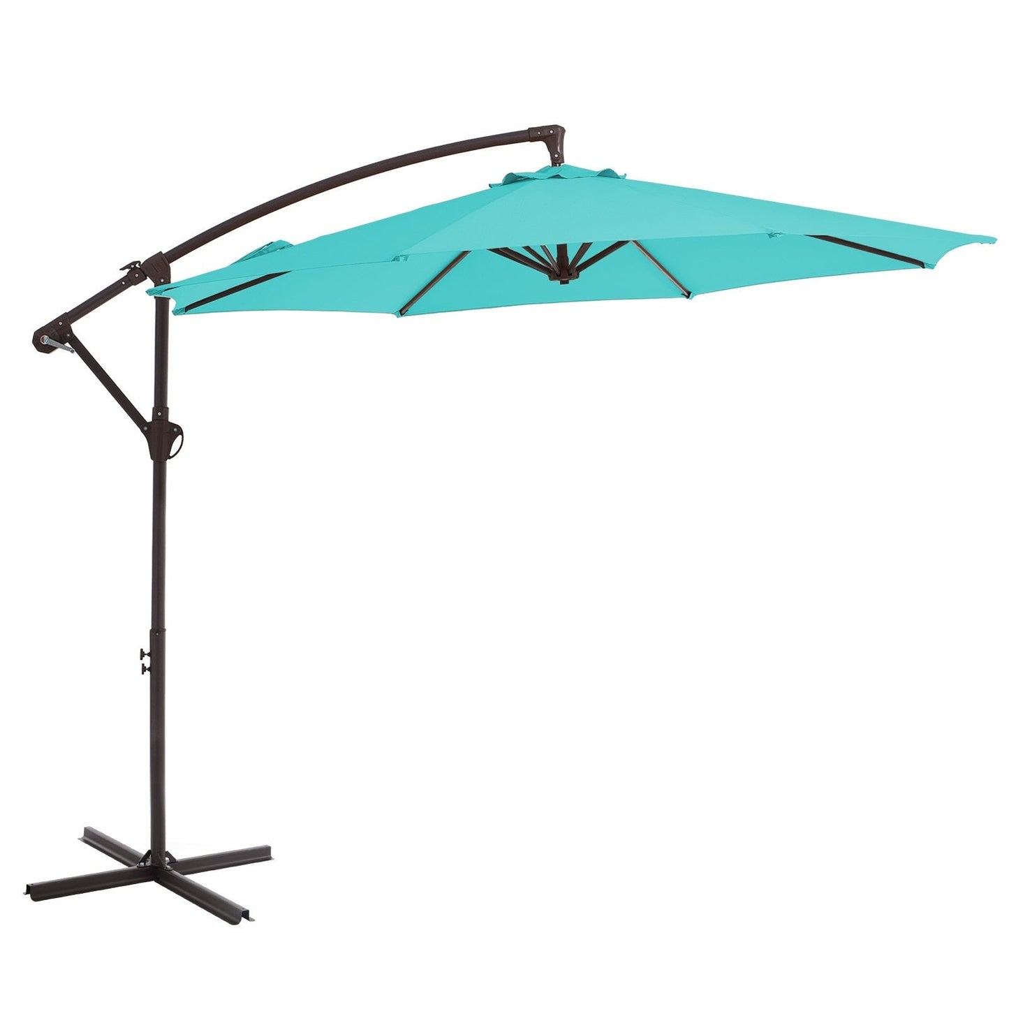 Parasol déporté suspendu à manivelle en acier de 10 pieds