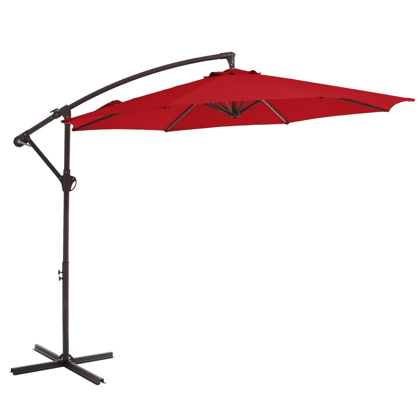 Parasol déporté suspendu à manivelle en acier de 10 pieds