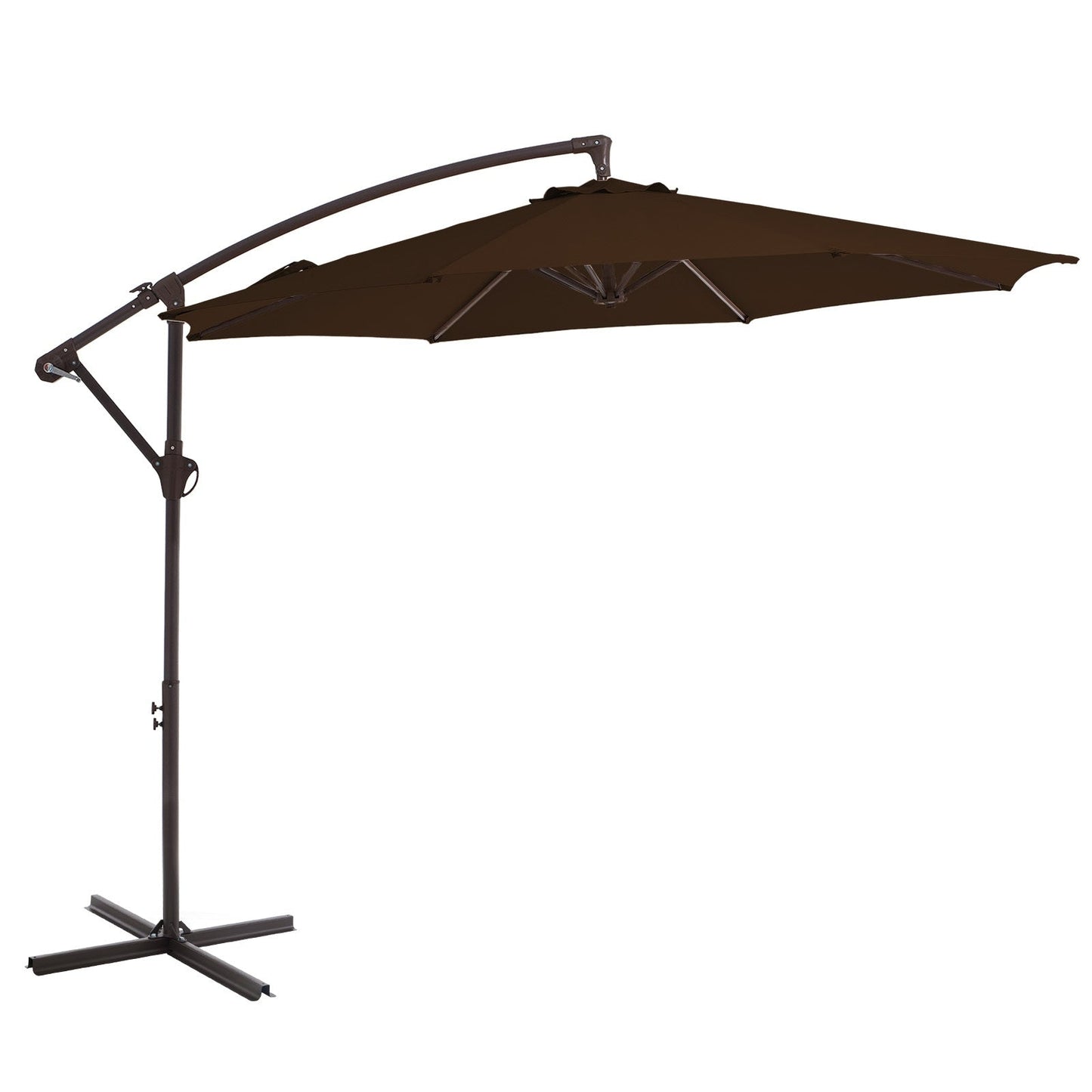Parasol déporté suspendu à manivelle en acier de 10 pieds