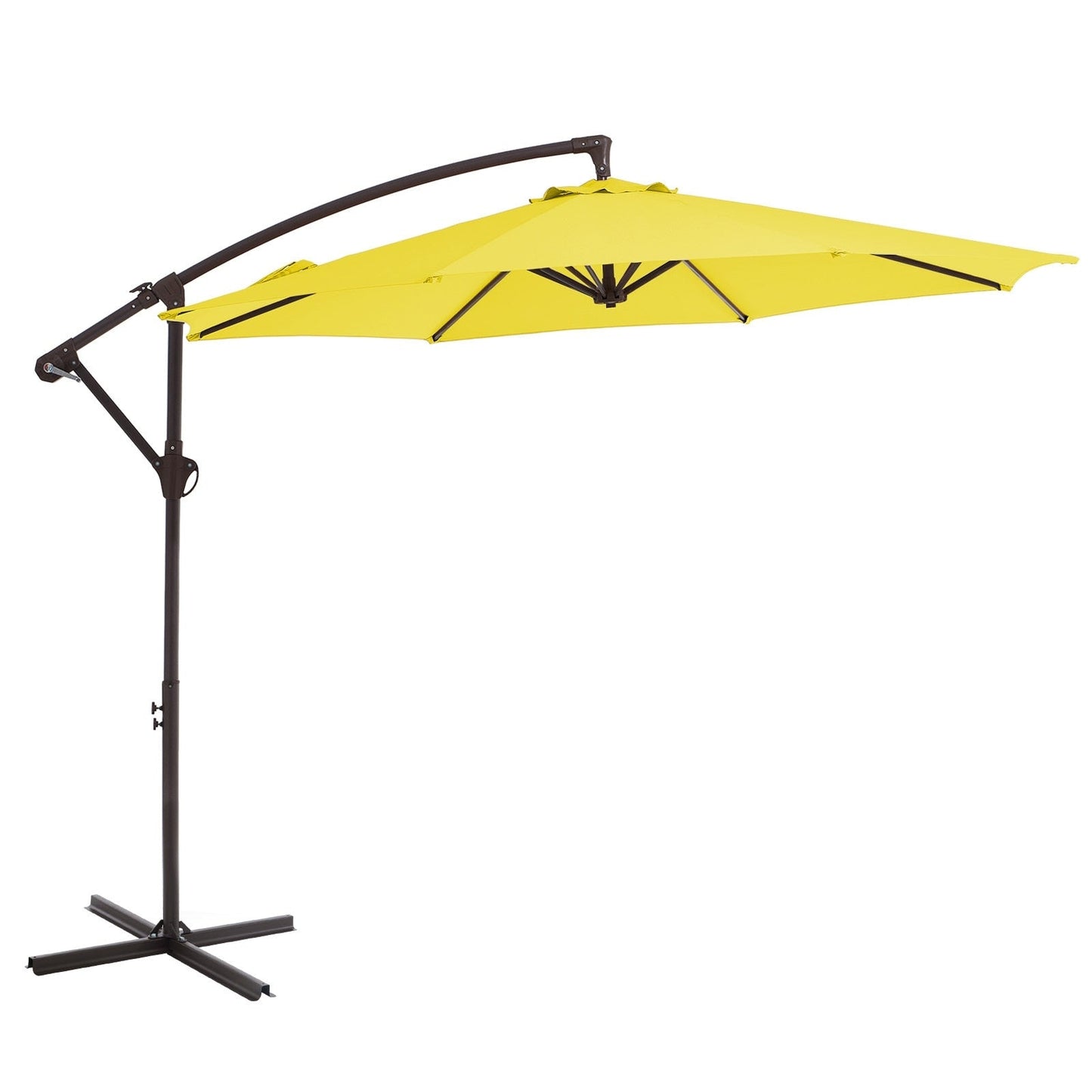 Parasol déporté suspendu à manivelle en acier de 10 pieds