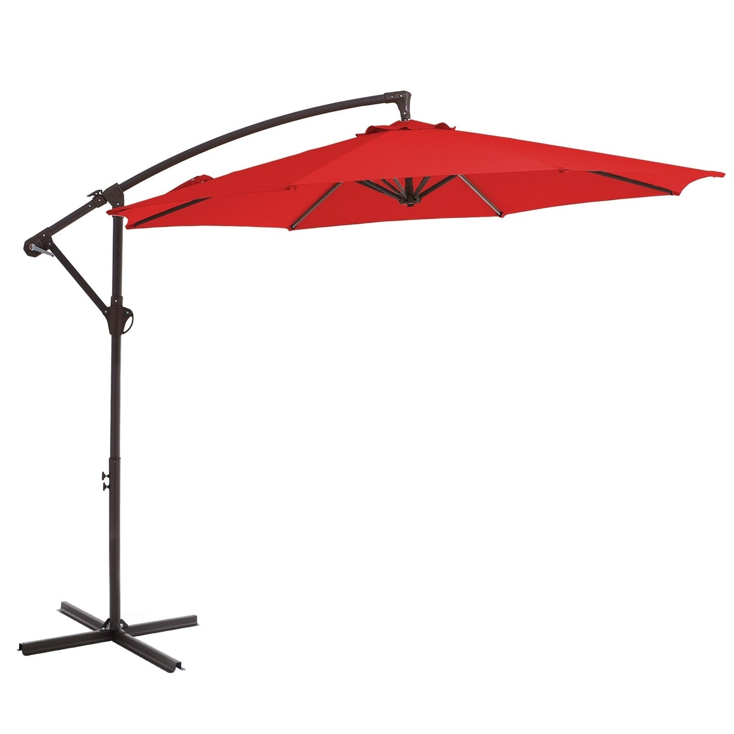 Parasol déporté suspendu à manivelle en acier de 10 pieds