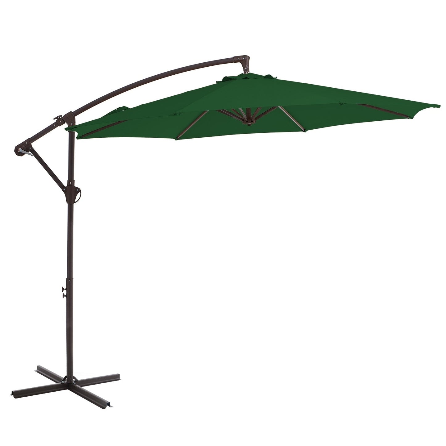 Parasol déporté suspendu à manivelle en acier de 10 pieds