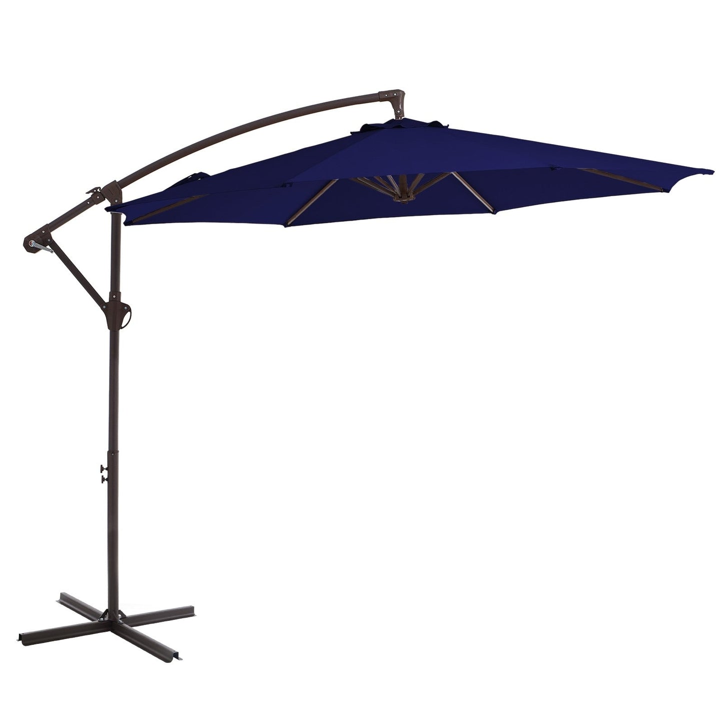 Parasol déporté suspendu à manivelle en acier de 10 pieds