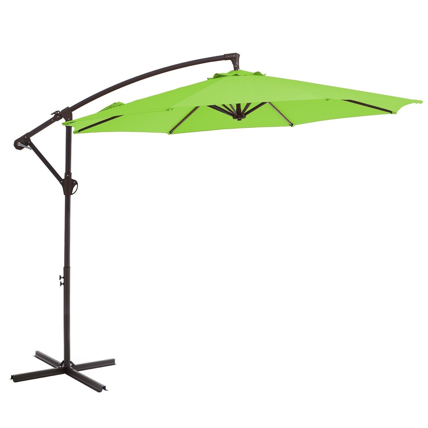 Parasol déporté suspendu à manivelle en acier de 10 pieds