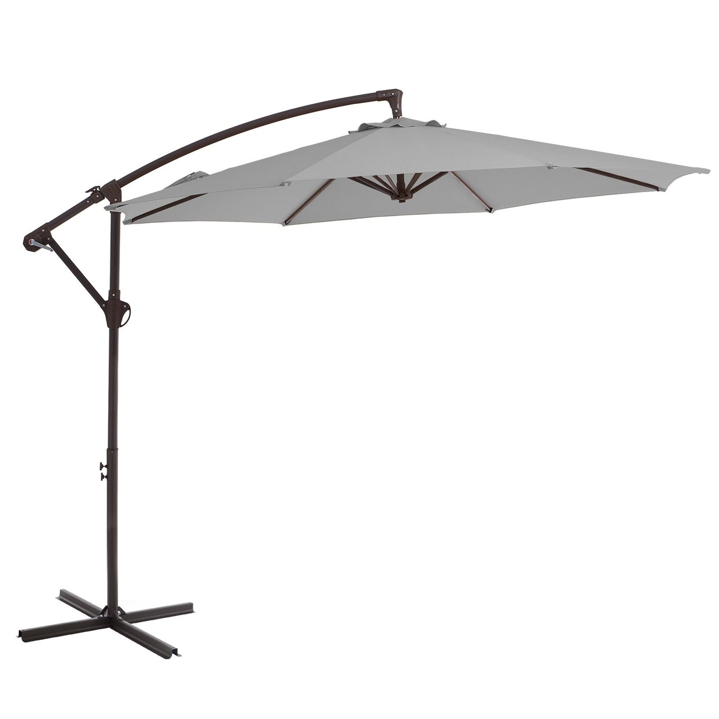 Parasol déporté suspendu à manivelle en acier de 10 pieds