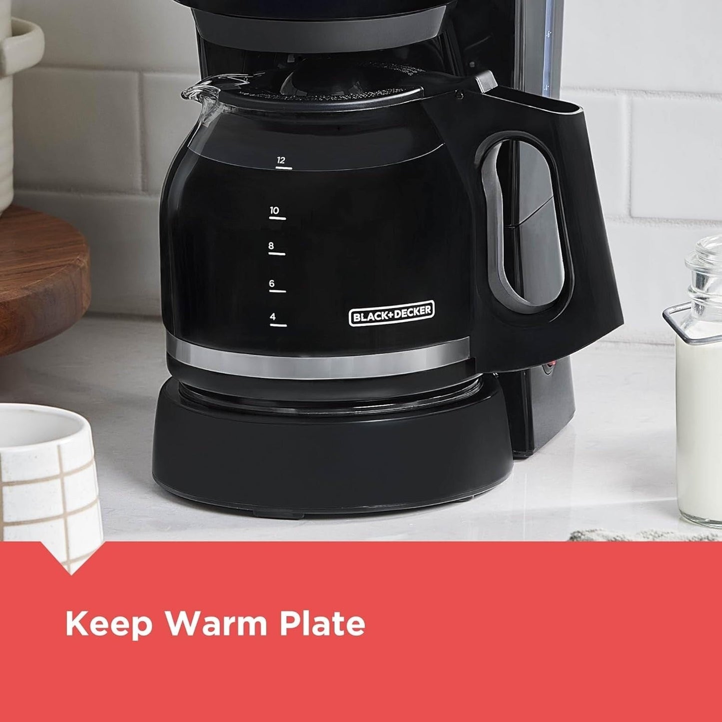 Cafetière 12 tasses, technologie Vortex, carafe anti-goutte