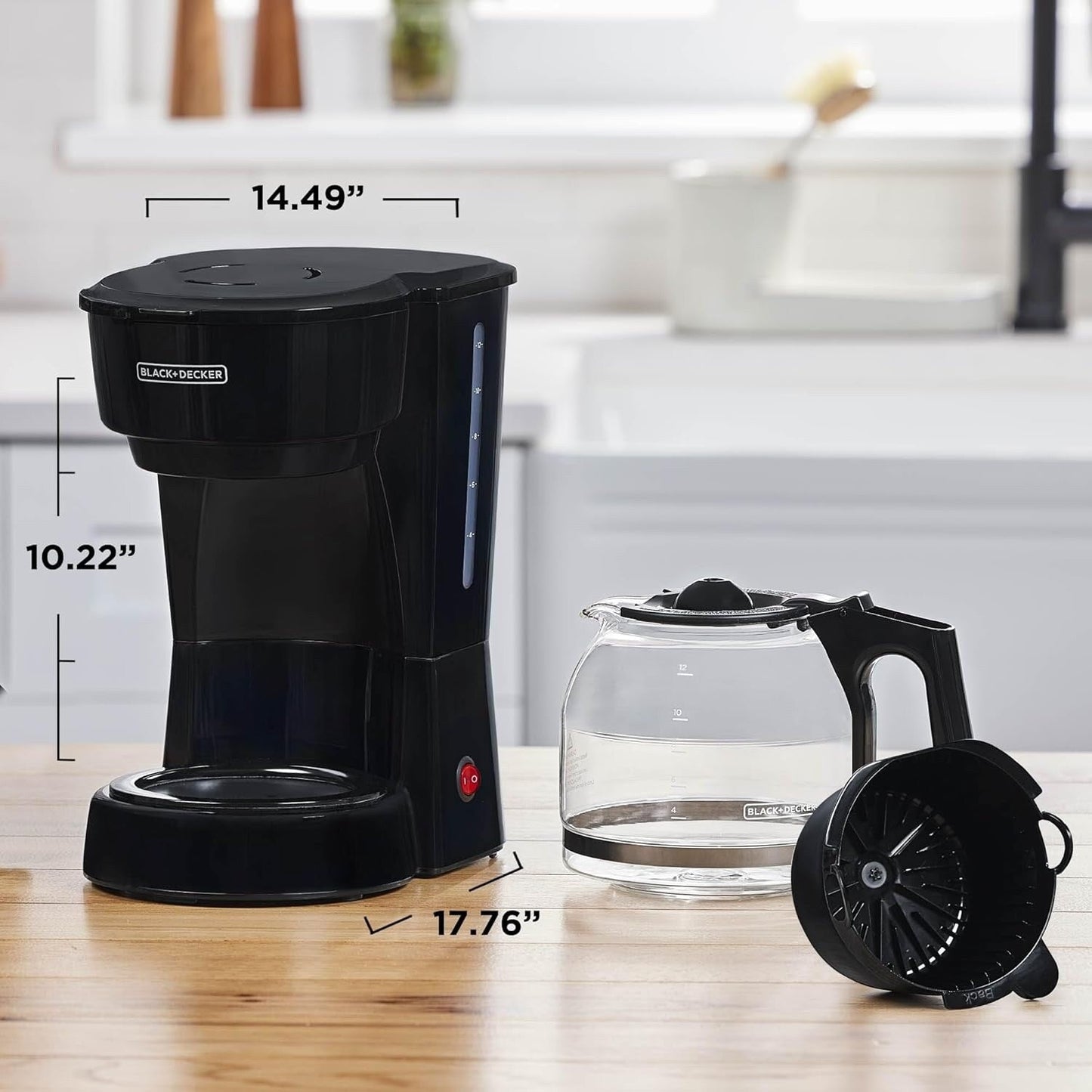 Cafetière 12 tasses, technologie Vortex, carafe anti-goutte