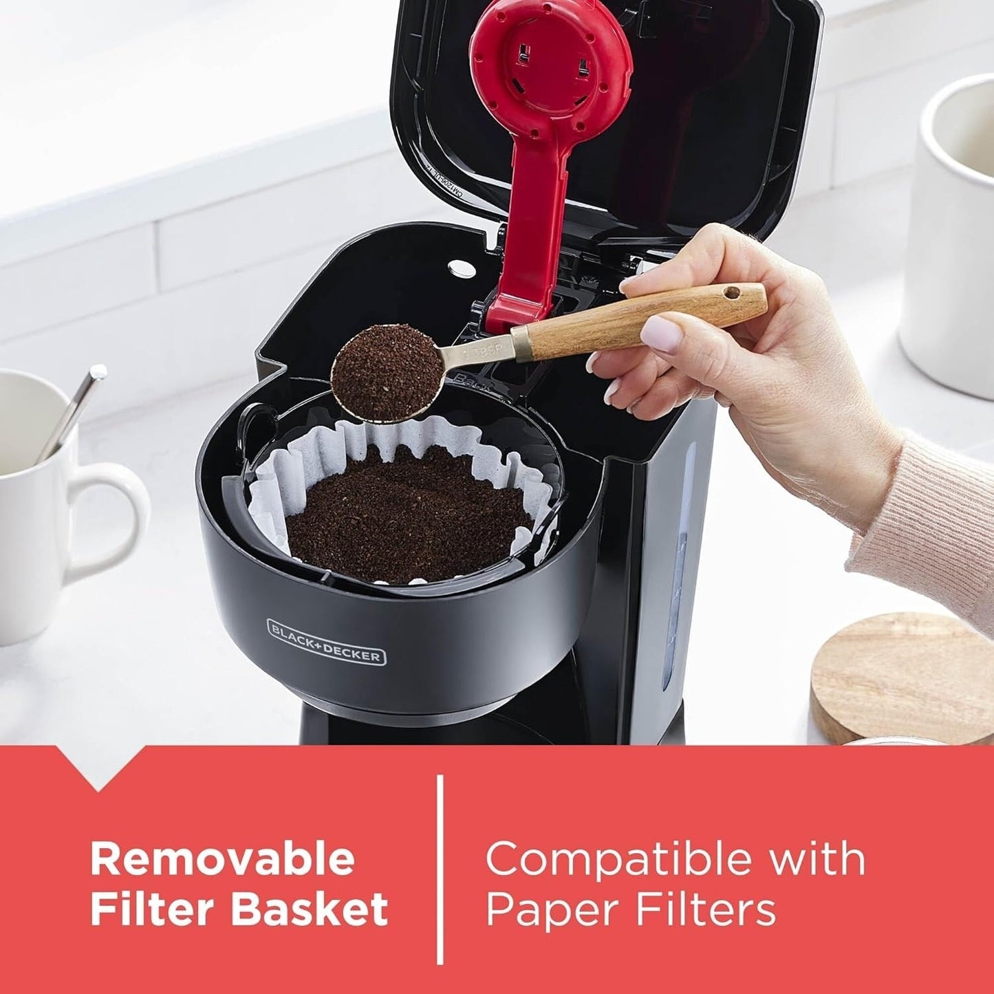 Cafetière 12 tasses, technologie Vortex, carafe anti-goutte