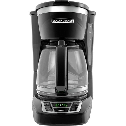 Cafetière numérique 12 tasses, programmable, filtre lavable, Sneak-A-Cup, infusion automatique, maintien de la plaque chauffante, noire
