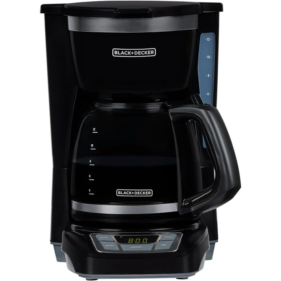 Cafetière numérique 12 tasses, programmable, filtre lavable, Sneak-A-Cup, infusion automatique, maintien de la plaque chauffante, noire