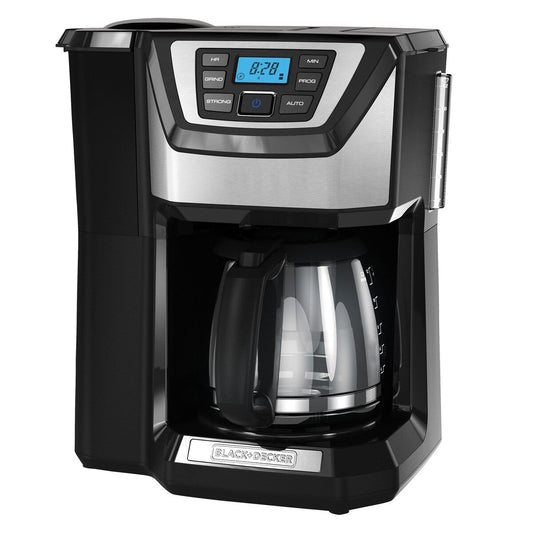 Cafetière 12 tasses, CM5000B, programmable 24 heures, broyeur intégré, Sneak-A-Cup, filtre lavable permanent