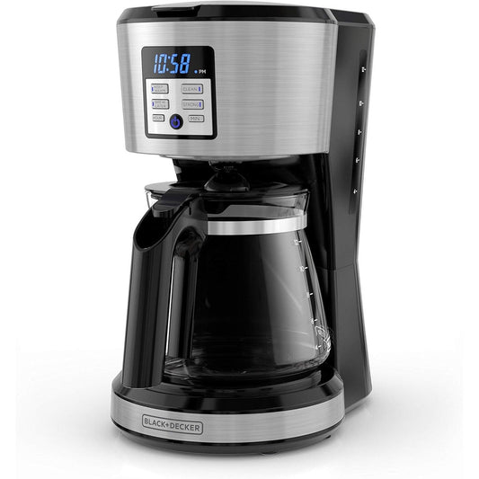 Cafetière programmable 12 tasses, technologie Vortex Brew, noire