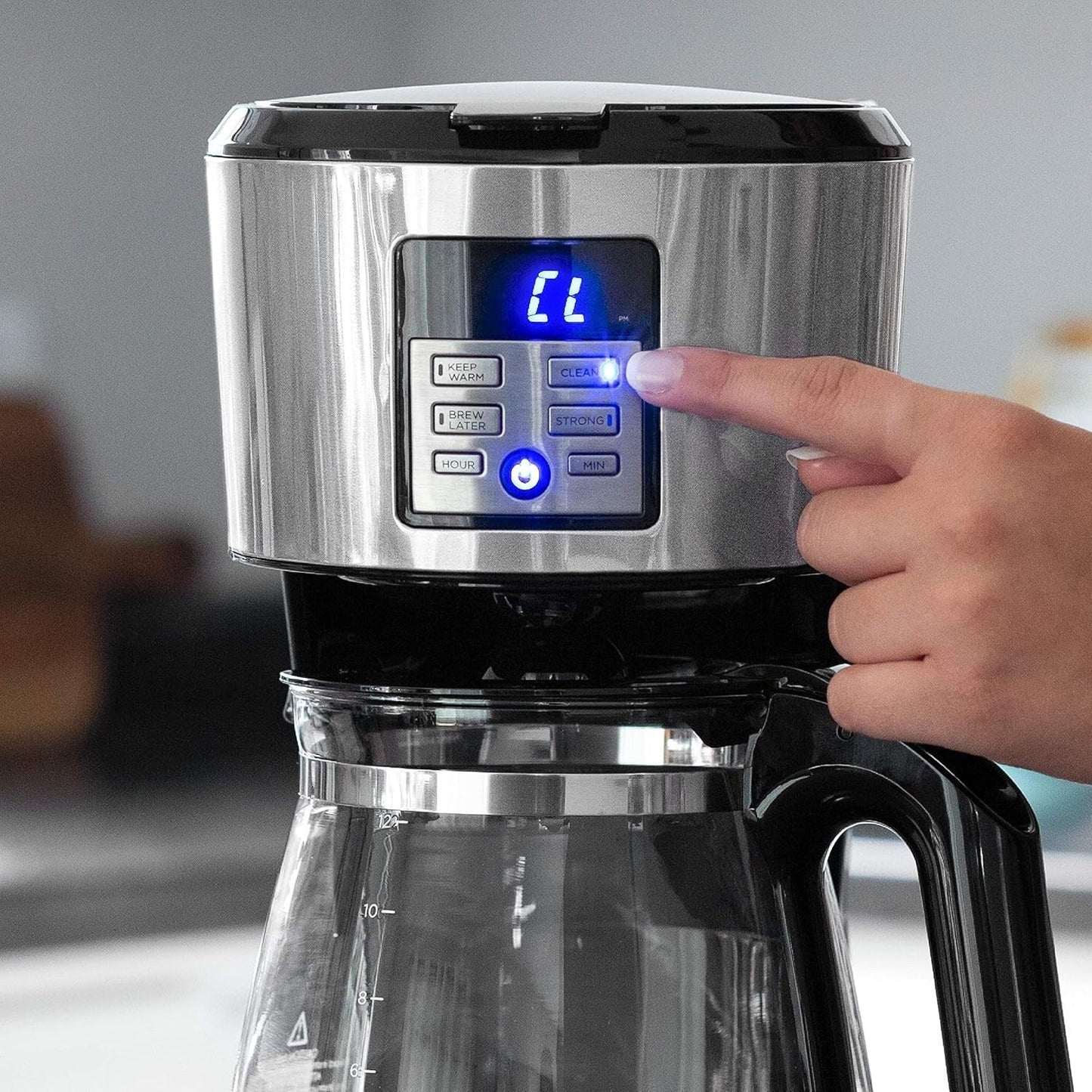 Cafetière programmable 12 tasses, technologie Vortex Brew, noire