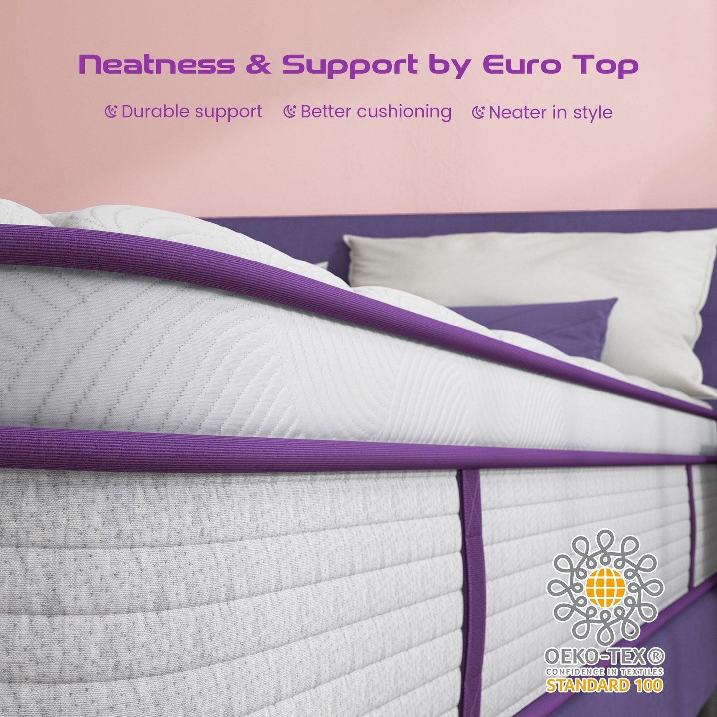 Matelas hybride 12 pouces, mousse à mémoire de forme et ressorts ensachés individuellement, matelas dans une boîte