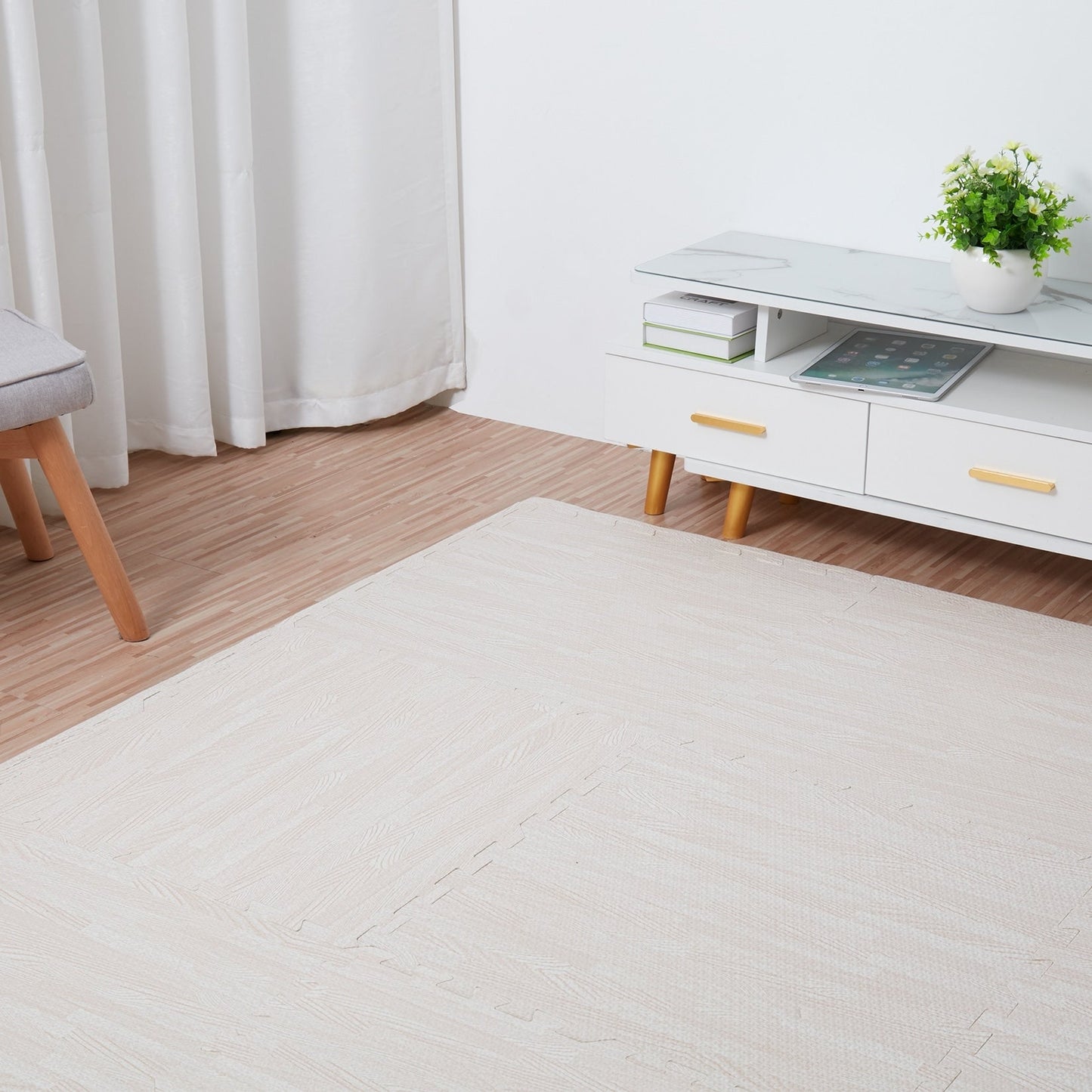 12 dalles de sol en mousse pour salle de sport, 24 x 24, tapis de sol emboîtables, 48 pi²