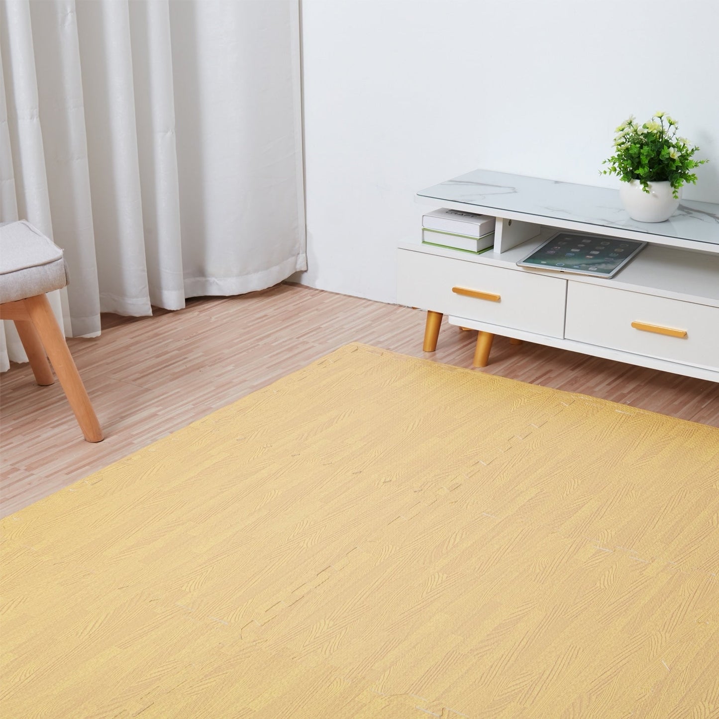 12 dalles de sol en mousse pour salle de sport, 24 x 24, tapis de sol emboîtables, 48 pi²