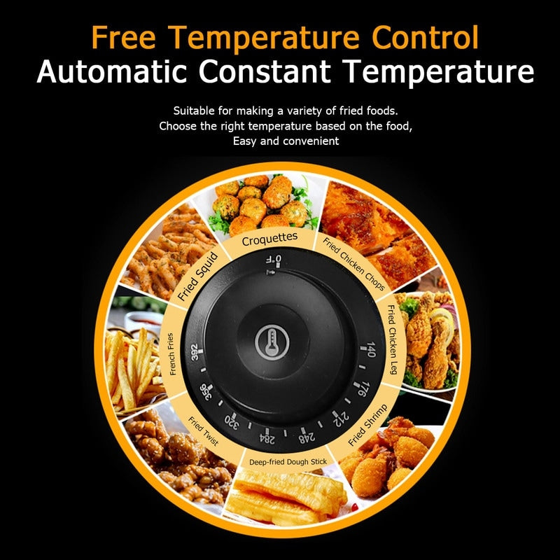 Friteuse électrique à double cylindre en acier inoxydable de 12,7 QT/12 L