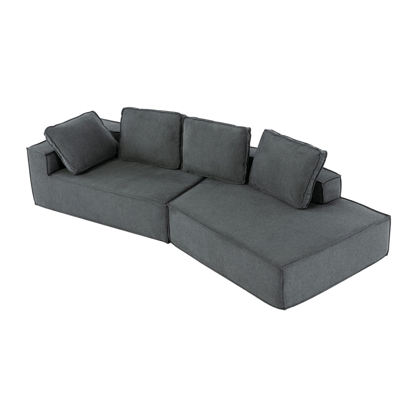 Canapé-lit d'intérieur moderne et élégant, 125 cm, aux lignes épurées, pour le salon, beige