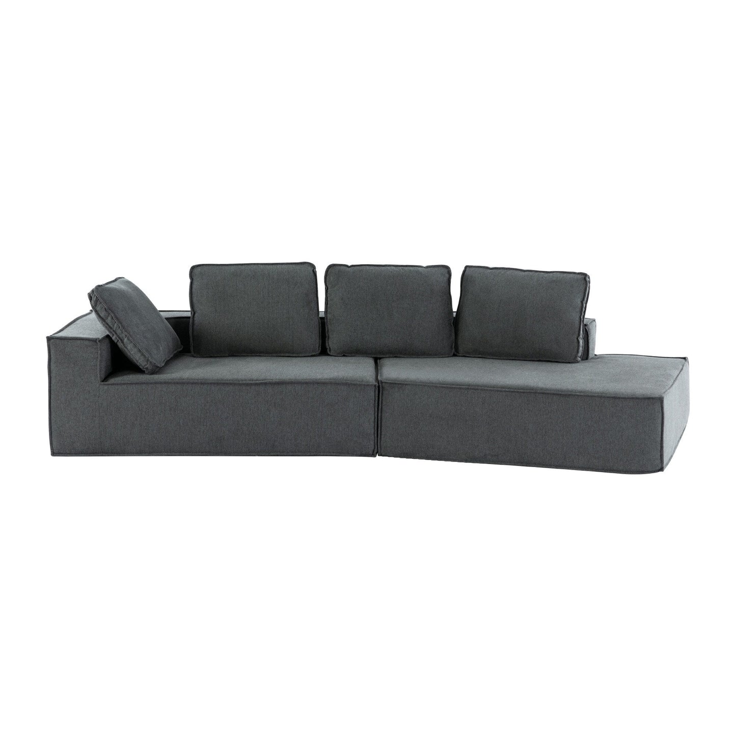 Canapé-lit d'intérieur moderne et élégant, 125 cm, aux lignes épurées, pour le salon, beige